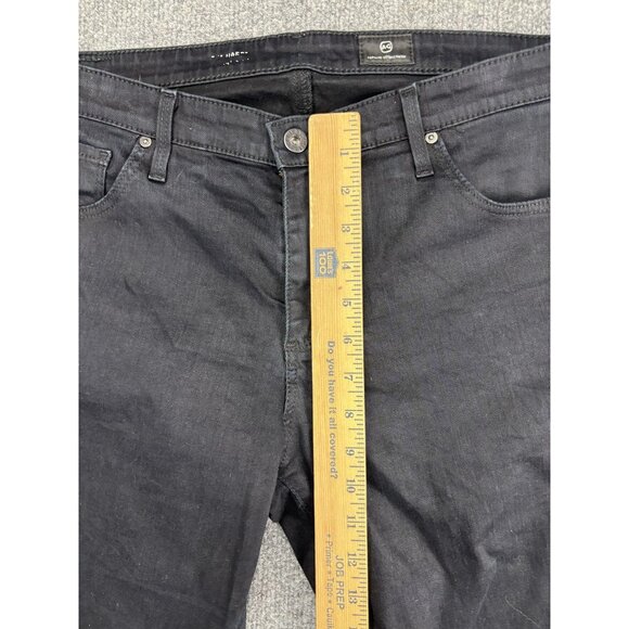 AG Adriano Goldschmied Jeans Mens 32R Black Slim Straight Stretch Denim Pants - Picture 4 of 8